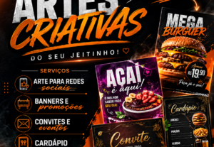 Eu vou criar artes personalizadas para divulgação
