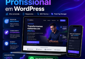 Eu vou criar uma Landing Page profissional em WordPress