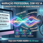 Eu vou transformar seu texto em áudio com Voz de IA