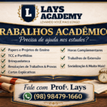 Eu vou elaborar seu artigos acadêmicos, monografias.