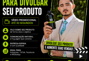 Eu vou gravar um vídeo divulgando seu produto ou serviço