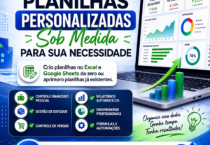 Eu vou criar planilhas personalizadas em Excel/Sheet