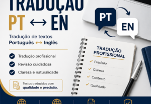 Eu vou fazer tradução de textos português ↔ inglês com revis...