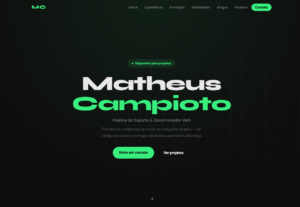 Eu vou criar um site/portfólio responsivo
