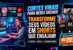 Eu vou criar corte de vídeo: Alcance e engajamento garantido...