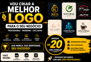 Eu vou Criar a melhor logo pro seu negocio em menos de 24hor...