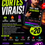 Eu vou transformar seu vídeo em cortes virais para redes