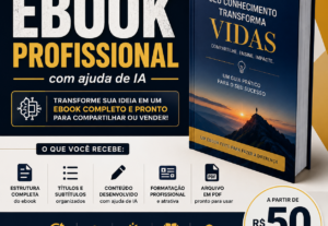 Eu vou criar seu ebook profissional com ajuda de IA