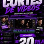 Eu vou criar cortes do seu video bem virais