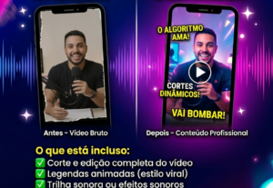 Eu vou cortar e editar seu vídeo.