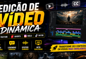 Eu vou editar vídeos profissionais para TikTok, Reels e Shor...