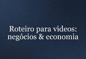 Eu vou escrever 2 roteiros curtos