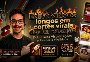 Eu vou editar seus vídeos longos em Shorts / reels virais