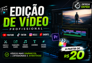 Eu vou editar seus vídeos de forma profissional