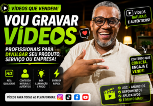 Eu vou gravar vídeo profissional para anúncios