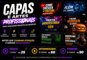 Eu vou fazer Criação de capas modernas para qualquer finalid...