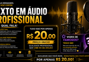 Eu vou Transformar suas palavras em uma voz profissional