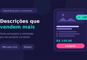 Eu vou escrever descrição de produto que vende