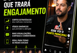 Eu vou criar cortes do seu vídeo que trará engajamento
