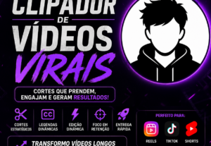 Eu vou criar clipes de videos, podcasts etc