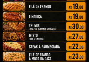 Eu vou Criar o seu cardápio, logo e outras artes
