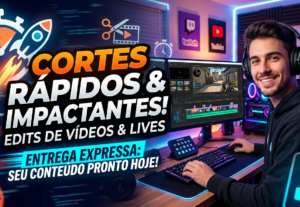 Eu vou Editar seus cortes e vídeos tudo em até 2 dias
