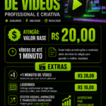Eu vou editar seus vídeos em até 24h