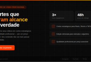 Eu vou criar cortes em vídeo, que geram alcance e engajament...
