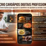 Eu vou criar cardápios digitais com descrição dos pratos