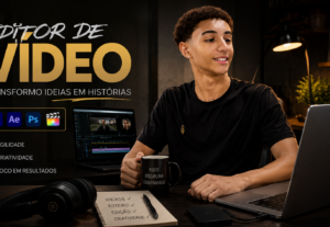 Eu vou editar seu vídeo de forma dinâmica e profissional