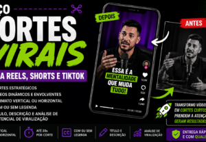 Eu vou Fazer cortes virais para Reels, Shorts e TikTok