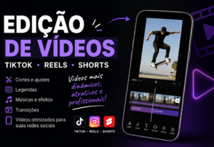 Eu vou fazer edição de vídeo do seu negocio para tiktok/reel...