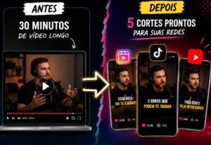 Eu vou Criar cortes para seu Tiktok, Reels e Shorts