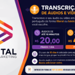 Eu vou fazer a transcrição dos seu videos e áudios