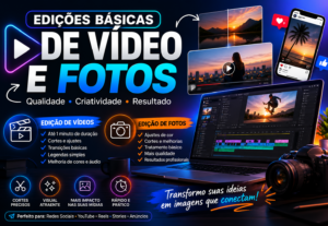 Eu vou Fazer uma edição básica de vídeo ou foto para você