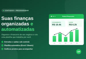Eu vou organizar suas finanças e criar planilha automática