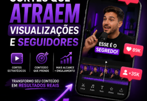 Eu vou fazer cortes que atraem visualizações e seguidores.