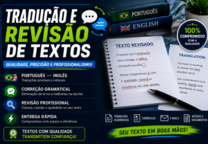 Eu vou traduzir e revisar textos em português e inglês.