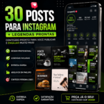 Eu vou criar 30 posts profissionais com legendas