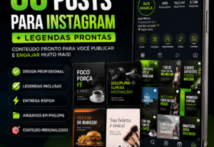 Eu vou criar 30 posts profissionais com legendas