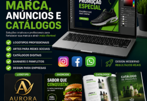 Eu vou Criar sua marca profissional, anúncios e catálogos