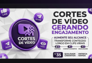 Eu vou Criar cortes dos seus vídeos que te geraram engajamen...