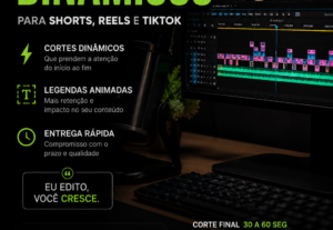 Eu vou editar 1 vídeo Shorts, Reels ou TikTok