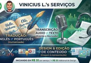 Eu vou Traduzir texto em inglês e transcrevo áudio