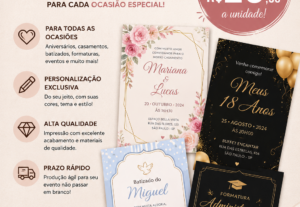 Eu vou fazer Convites Personalizados que Fazem a Diferença
