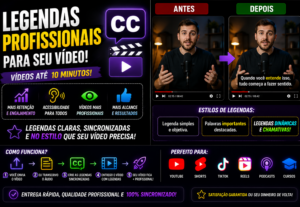 Eu vou legendar seu vídeo Pt-Br Shorts, Reel ou TikTok