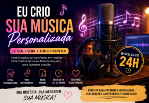 Eu vou criar sua música personalizada completa em 24hs