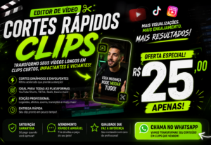 Eu vou transformar seus vídeos em clips perfeitos.
