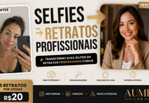 Eu vou transformar suas selfies em retratos profissionais