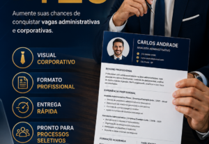 Eu vou criar seu currículo profissional em até 24 horas